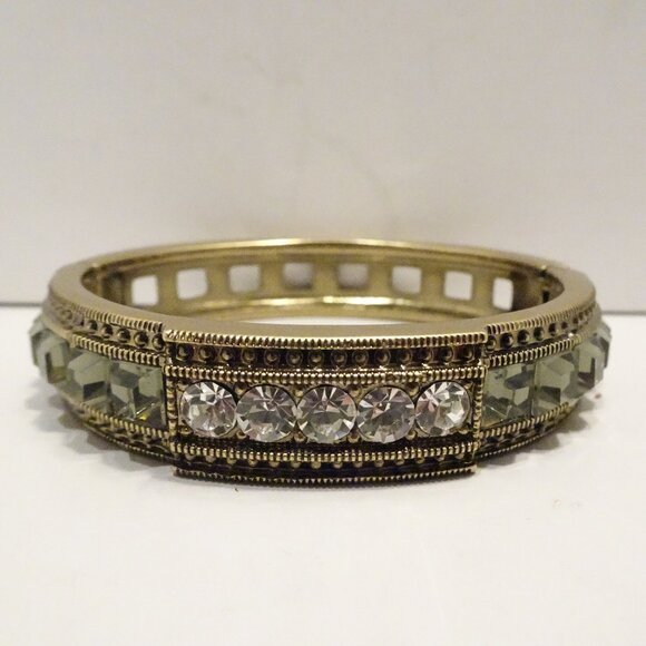 Heidi Daus Jewelry - Heidi Daus Tantalizing Byzantine Bracelet Size S/M Faux Square Crystal Bangle
